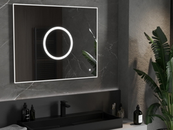 Mexen Koga vonios kambario veidrodis su apšvietimu 100 x 80 cm, LED 6000K, priešrūkinis - 9821-100-080-611-00