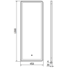 Mexen Coro apšviestas vonios veidrodis 45 x 120 cm, LED 6000K, apsauga nuo garų, juodas rėmas - 9817-045-120-611-70
