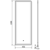 Mexen Coro apsvietimas veidrodis, 45 x 120 cm, LED 6000K, antirasa, juodas rėmas - 9817-045-120-611-70