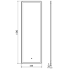 Mexen Coro apšviestas vonios veidrodis 50 x 150 cm, LED 6000K, apsauga nuo garų, juodas rėmas - 9817-050-150-611-70