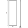 Mexen Coro vonios kambario veidrodis su apšvietimu 50 x 150 cm, LED 6000K, antifog, juodas rėmas - 9817-050-150-611-70