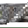 Mexen Coro apšviestas vonios veidrodis 45 x 120 cm, LED 6000K, apsauga nuo garų, juodas rėmas - 9817-045-120-611-70