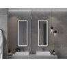 Mexen Coro apsvietimas veidrodis, 45 x 120 cm, LED 6000K, antirasa, juodas rėmas - 9817-045-120-611-70