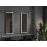 Mexen Coro apsvietimas veidrodis, 45 x 120 cm, LED 6000K, antirasa, juodas rėmas - 9817-045-120-611-70