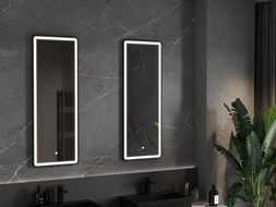 Mexen Coro apšviestas vonios veidrodis 45 x 120 cm, LED 6000K, apsauga nuo garų, juodas rėmas - 9817-045-120-611-70 Mexen Coro apšviestas vonios veidrodis 45 x 120 cm, LED 6000K, apsauga nuo garų, juodas rėmas - 9817-045-120-611-70