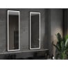 Mexen Coro apšviestas vonios veidrodis 50 x 150 cm, LED 6000K, antiforė, juodas rėmas - 9817-050-150-611-70