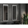 Mexen Coro vonios kambario veidrodis su apšvietimu 50 x 150 cm, LED 6000K, anti-garinimas, juodas rėmelis