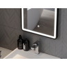 Mexen Coro vonios veidrodis su apšvietimu 45 x 120 cm, LED 6000K, antirūko, juodas rėmas - 9817-045-120-611-70