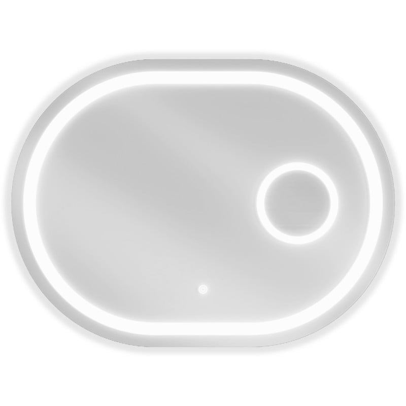 Mexen Umba apšviestas vonios veidrodis su kosmetiniu veidrodžiu 100 x 80 cm, LED 6000K, antifog - 9822-100-080-611-00