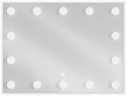 Mexen Dona apšviestas vonios veidrodis 80 x 60 cm, LED 6000K, anti-rūkas - 9818-080-060-611-00
