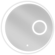 Mexen Ella apšviestas vonios veidrodis su kosmetiniu veidrodžiu, apvalus 60 cm, LED 6000K, priešrūkis - 9811-060-060-611-00