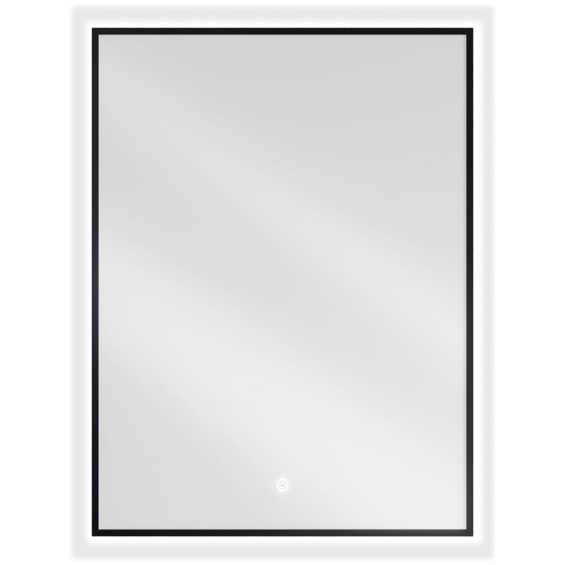 Mexen Erma apšviestas vonios veidrodis 60 x 80 cm, LED 6000K, antifog, juodas rėmas - 9814-060-080-611-70