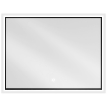 Mexen Erma apšviestas vonios veidrodis 80 x 60 cm, LED 6000K, anti-rūkas, juodas rėmas - 9814-080-060-611-70