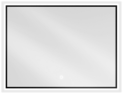 Mexen Erma apšviestas vonios veidrodis 80 x 60 cm, LED 6000K, anti-garinis, juodas rėmelis - 9814-080-060-611-70