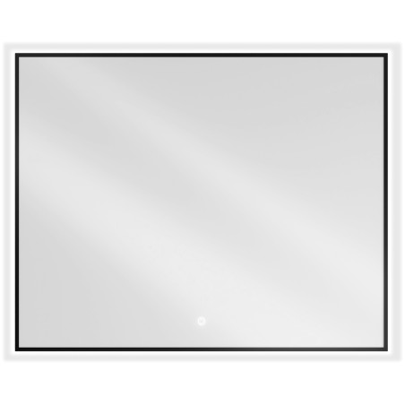 Mexen Erma apšviestas vonios veidrodis 100 x 80 cm, LED 6000K, antipara, juodas rėmas - 9814-100-080-611-70