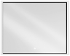 Mexen Erma apšviestas vonios veidrodis 100 x 80 cm, LED 6000K, nuo rasos, juodas rėmas - 9814-100-080-611-70