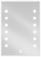 Mexen Ner vonios veidrodis su apšvietimu 50 x 70 cm, LED 6000K, anti-rūkas - 9809-050-070-611-00