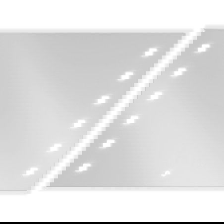 Mexen Ner vonios veidrodis su apšvietimu 80 x 60 cm, LED 6000K, priešrūkas - 9809-080-060-611-00