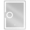 Mexen Onyx veidrodinis vonios veidrodis su kosmetiniu veidrodėliu 60 x 80 cm, LED 6000K, priešrasos - 9813-060-080-611-00