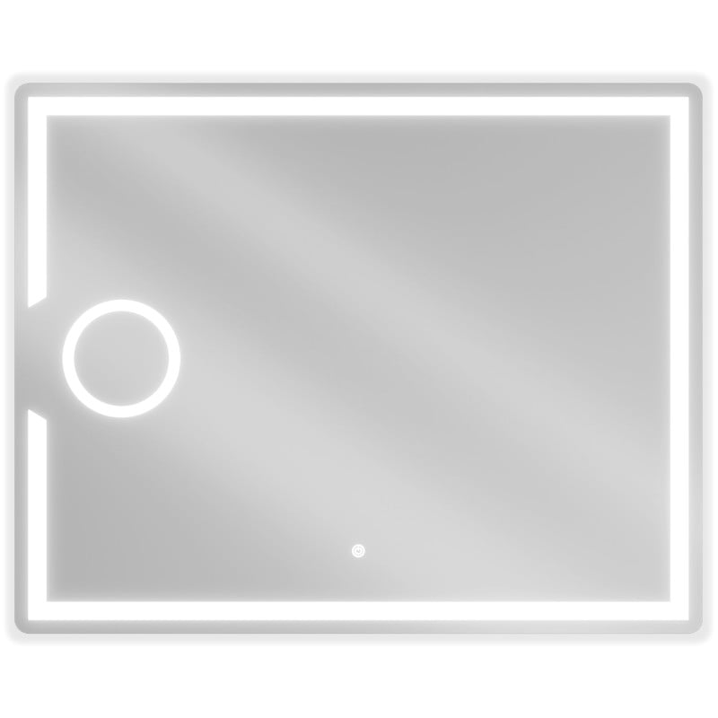Mexen Onyx apšviestas vonios veidrodis su kosmetiniu veidrodėliu 100 x 80 cm, LED 6000K, apsauga nuo garų - 9813-100-080-611-00
