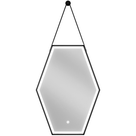 Mexen Orla apšviestas vonios veidrodis 50 x 70 cm, LED 6000K, priešužtemimas, juodas rėmas - 9815-050-070-611-70