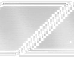 Mexen Zusa apšviestas vonios veidrodis 80 x 60 cm, LED 6000K, apsauga nuo garų - 9808-080-060-611-00