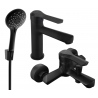 Mexen Sabre R74 vonios komplektas, juodas - 72103R74-70