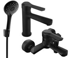 Mexen Sabre R74 vonios komplektas, juodas - 72103R74-70