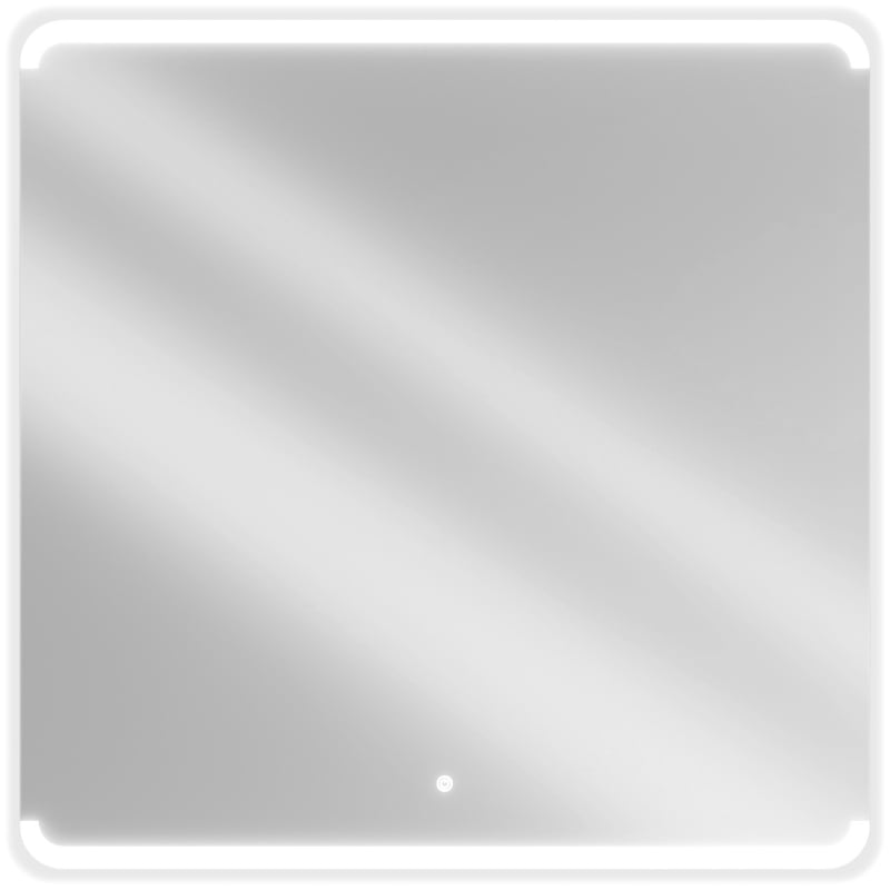Mexen Nida apšviestas vonios kambario veidrodis 100 x 100 cm, LED 6000K, anti-rasos - 9806-100-100-611-00