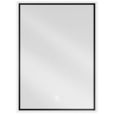Mexen Erma apšviestas vonios veidrodis 50 x 70 cm, LED 6000K, anti-rasos, juodas rėmelis - 9814-050-070-611-70