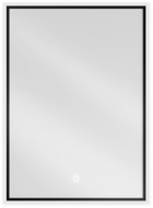 Mexen Erma apšviestas vonios veidrodis 50 x 70 cm, LED 6000K, anti-rūkas, juodas rėmas - 9814-050-070-611-70