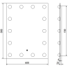 Mexen Dona apšviestas vonios veidrodis 60 x 80 cm, LED 6000K, nuo rasos - 9818-060-080-611-00