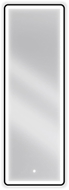 Mexen Coro apšviestas vonios veidrodis 50 x 150 cm, LED 6000K, antiforė, juodas rėmas - 9817-050-150-611-70