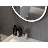 Mexen Reni apšviestas vonios veidrodis, apvalus 60 cm, LED 6000K, apsauga nuo rasojimo, juodas rėmas - 9812-060-060-611-70