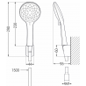 Mexen Sabre R74 vonios komplektas, juodas - 72103R74-70
