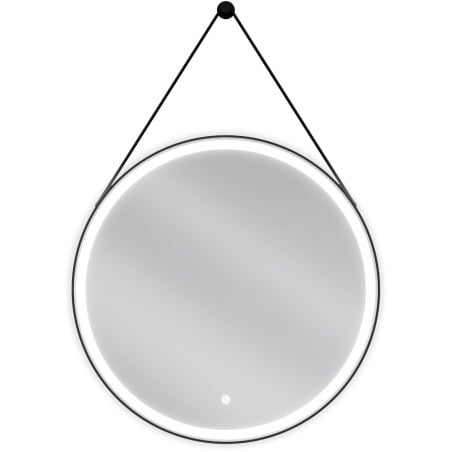 Mexen Reni apšviestas vonios veidrodis, apvalus 70 cm, LED 6000K, garų stoka, juodas rėmas - 9812-070-070-611-70