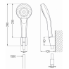 Mexen Sabre R05 vonios maišytuvas su dušo komplektu, chromuotas - 7213R05-00