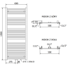 Mexen Hades vonios radiatorius 1500 x 600 mm, 812 W, juodas - W104-1500-600-00-70