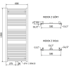 Mexen Hades vonios radiatorius 1500 x 600 mm, 812 W, baltas - W104-1500-600-00-20