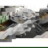 Mexen Mario dviejų skyrių granitinė plautuvė su virtuviniu maišytuvu Aster, juoda/auksinė metalic - 6504-75-73450-57-B