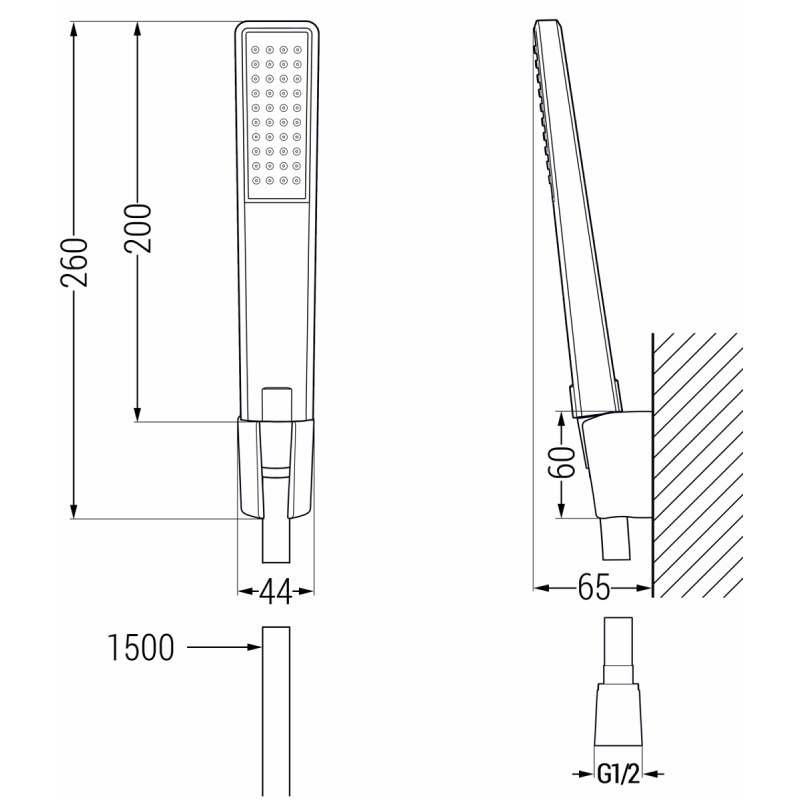 Mexen Sabre R72 vonios maišytuvas su dušo rinkiniu, chromas - 7213R72-00