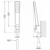 Mexen Sabre R72 vonios baterija su dušo komplektu, juoda - 7213R72-70