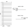 Mexen Neptun vonios kambario radiatorius 1200 x 500 mm, 456 W, baltas - W101-1200-500-00-20
