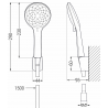 Mexen Sabre R74 vonios maišytuvas su dušo sistema, juodas - 7213R74-70