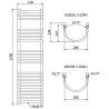 Mexen Eros vonios radiatorius 1200 x 318 mm, 421 W, baltas - W112-1200-318-00-20