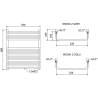 Mexen Apollo vonios radiatorius 660 x 550 mm, 386 W, juodas - W117-0660-550-00-70