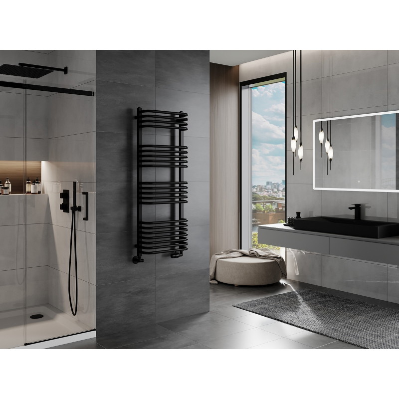 Mexen Apollo vonios radiatorių 1210 x 450 mm, 566 W, juodas - W117-1210-450-00-70
