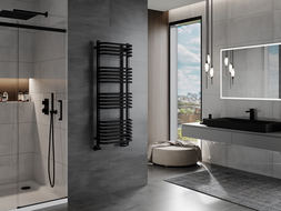 Mexen Apollo rankšluosčių džiovintuvas 1210 x 450 mm, 566 W, juodas - W117-1210-450-00-70