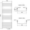Mexen Apollo vonios radiatorių 1210 x 450 mm, 566 W, juodas - W117-1210-450-00-70