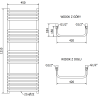 Mexen Apollo vonios radiatorius 1210 x 450 mm, 566 W, juodas - W117-1210-450-00-70